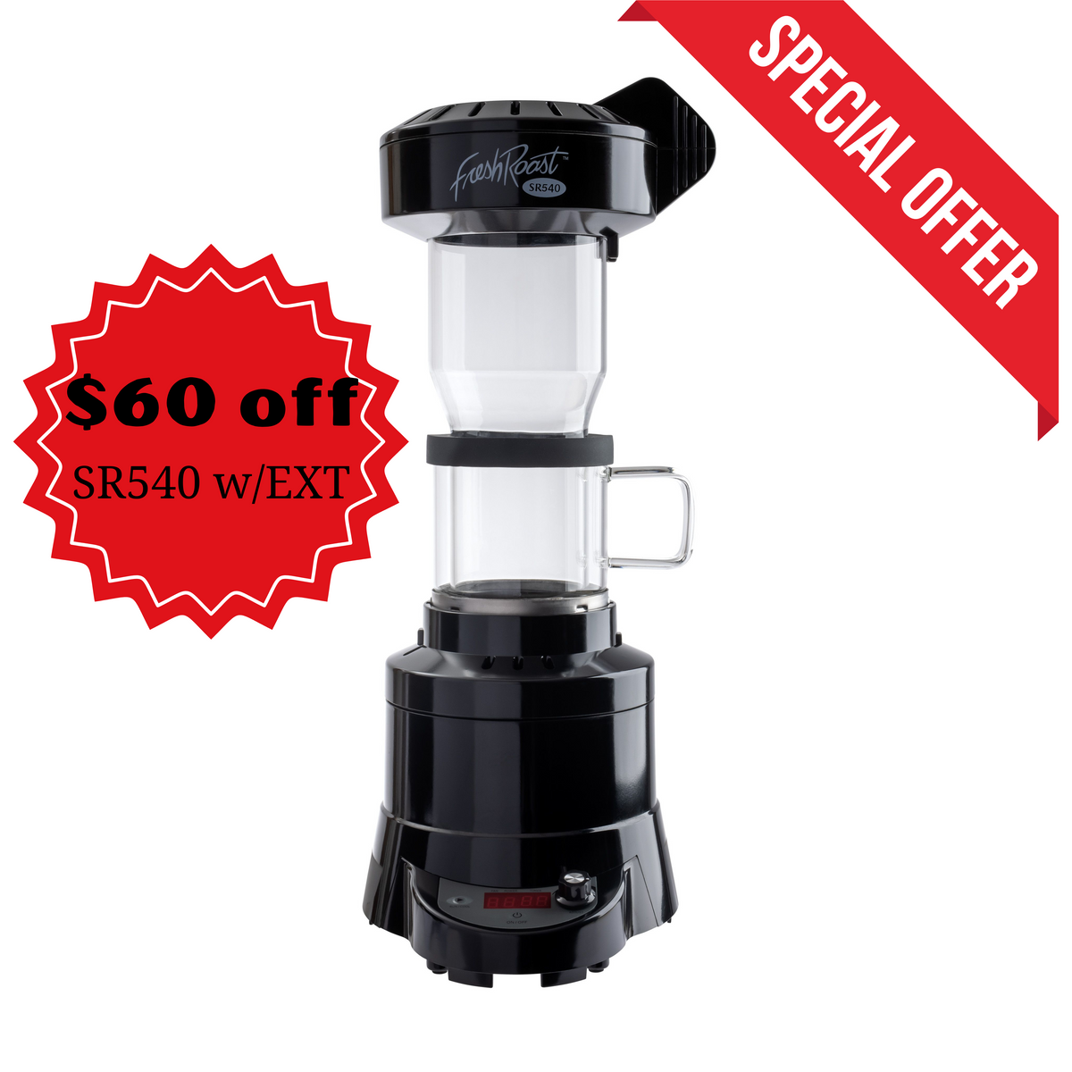 SR540 COFFEE ROASTER W/ 2 LBS OF GREEN BEANS