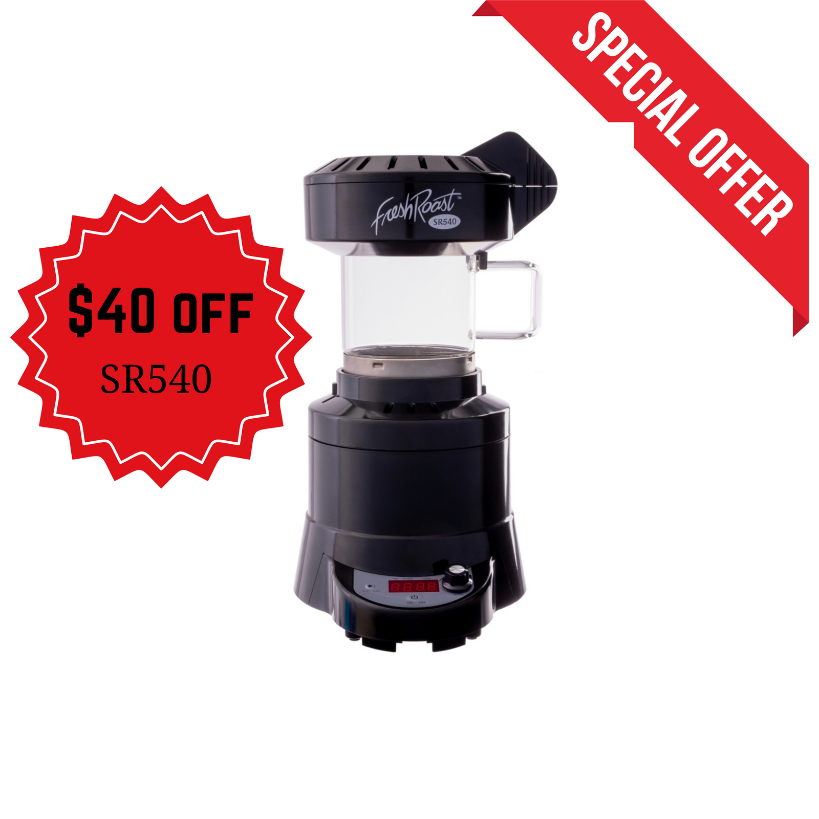 SR540 COFFEE ROASTER W/ 2 LBS OF GREEN BEANS